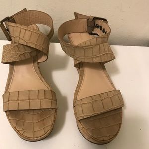 Via Spiga criss cross ankle strap platform sandals